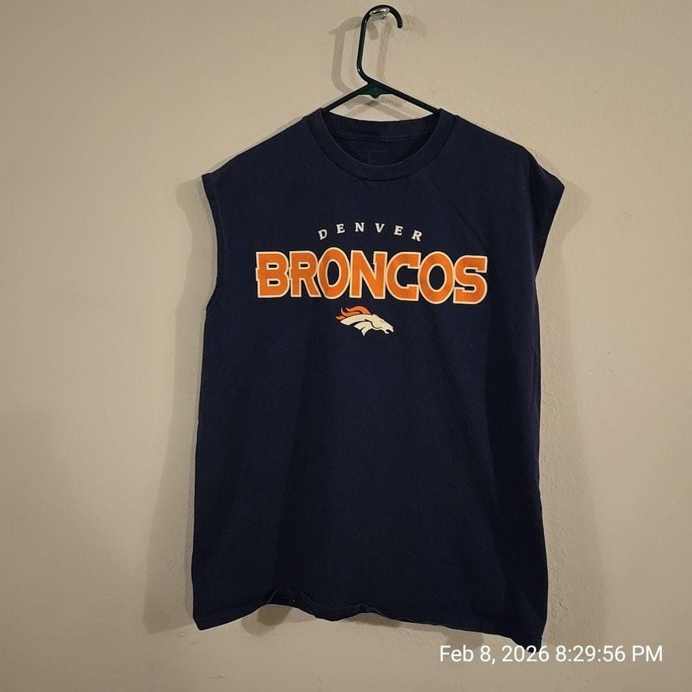 Denver Broncos Kids Navy Sleeveless Shirt